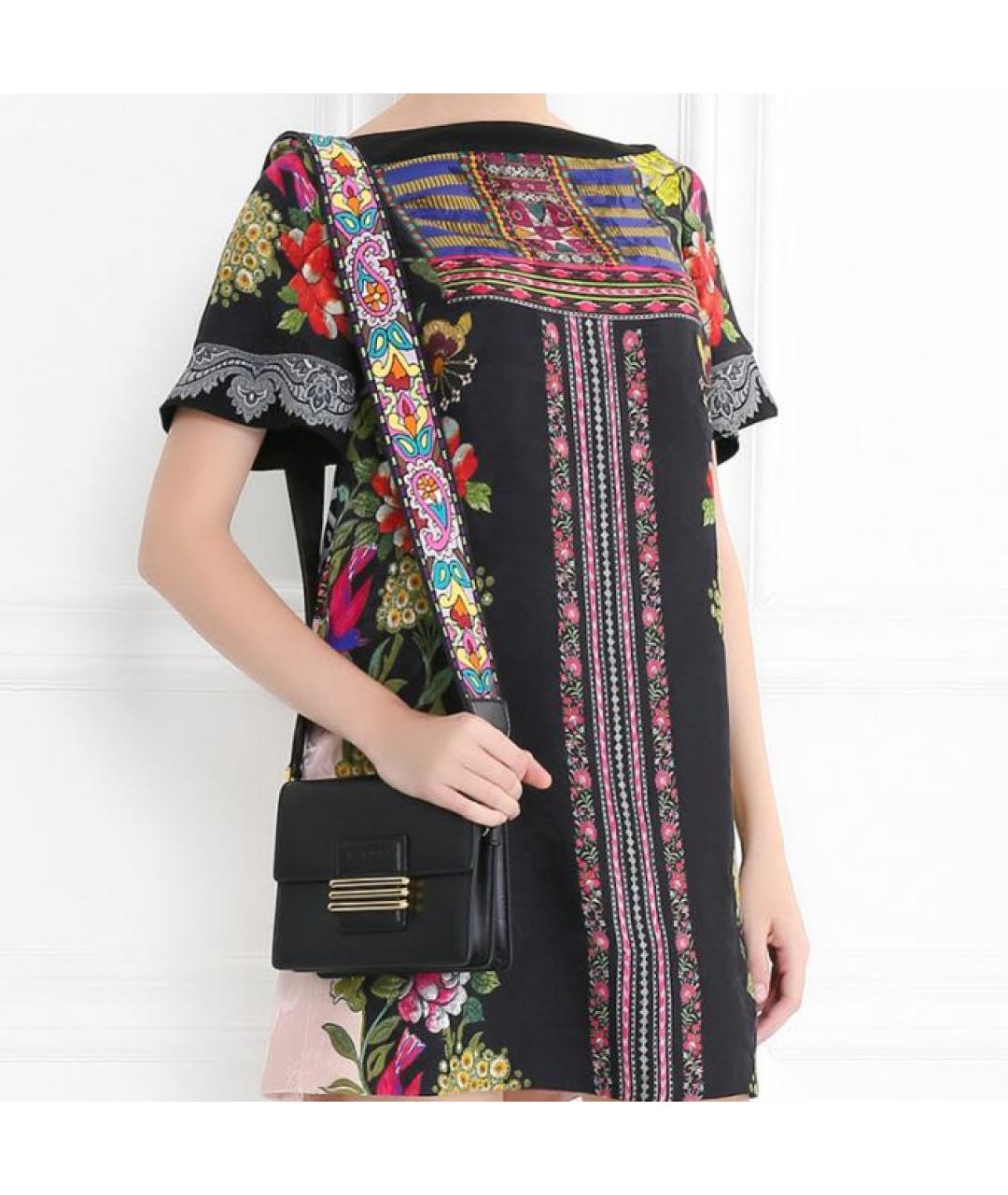 ETRO Черная кожаная сумка через плечо, фото 5
