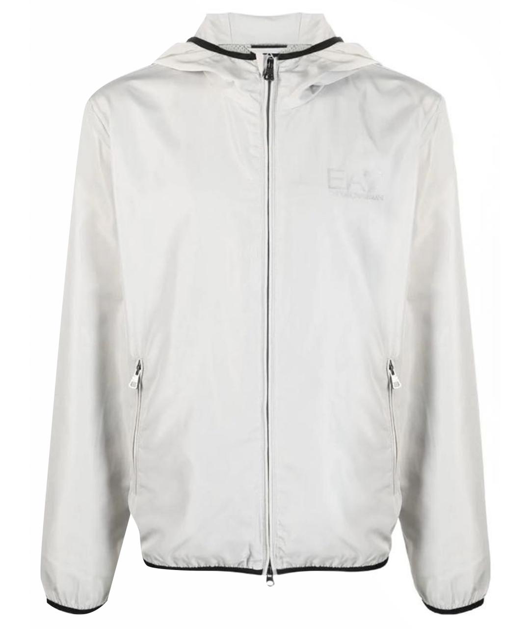 EMPORIO ARMANI Серая полиэстеровая спортивная куртка, фото 1