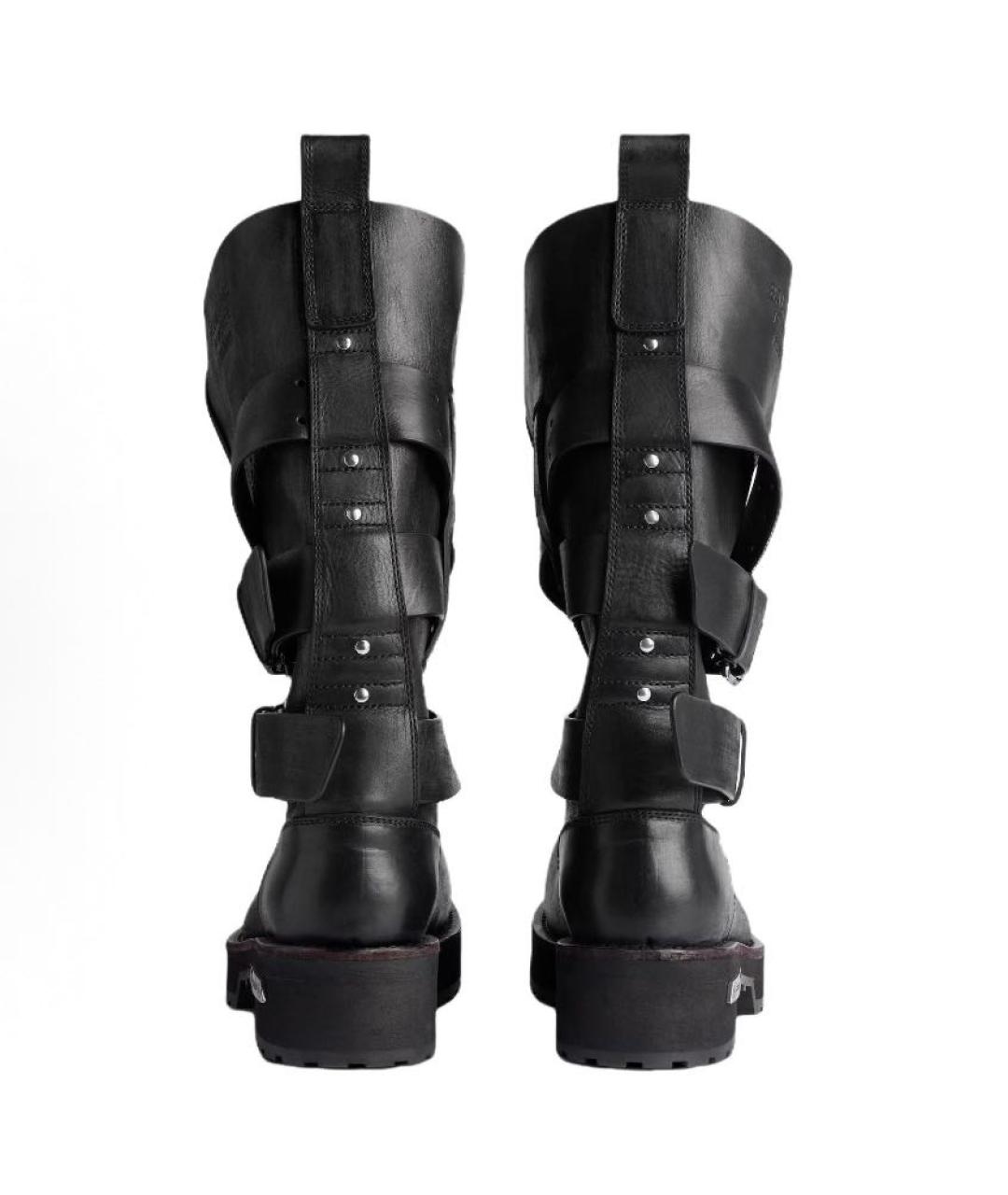 BALENCIAGA Черные кожаные сапоги, фото 4