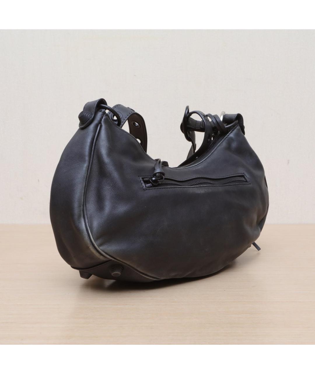 BALENCIAGA Черная кожаная сумка через плечо, фото 5