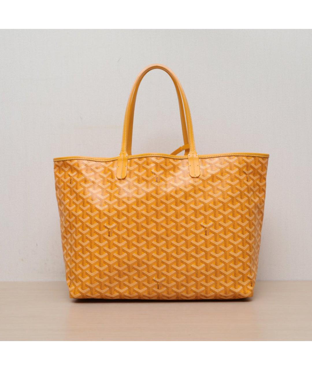 GOYARD Желтая кожаная сумка через плечо, фото 3