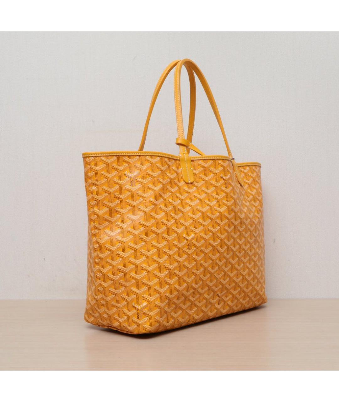 GOYARD Желтая кожаная сумка через плечо, фото 6