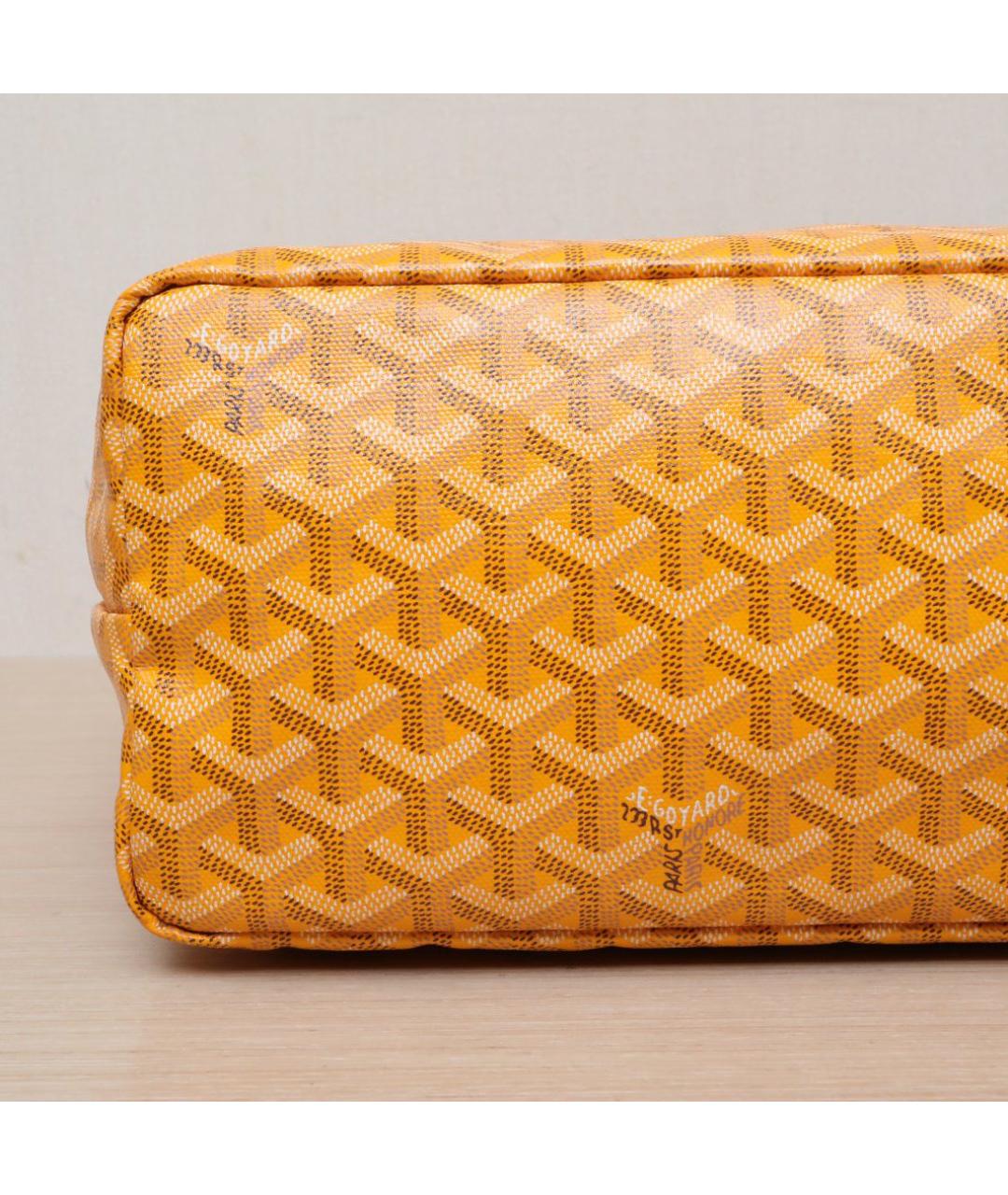 GOYARD Желтая кожаная сумка через плечо, фото 9