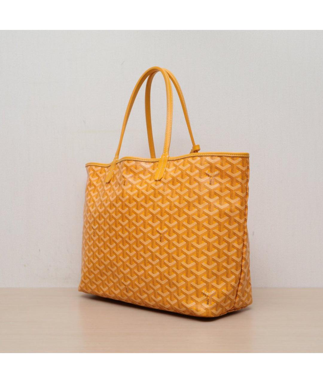 GOYARD Желтая кожаная сумка через плечо, фото 4