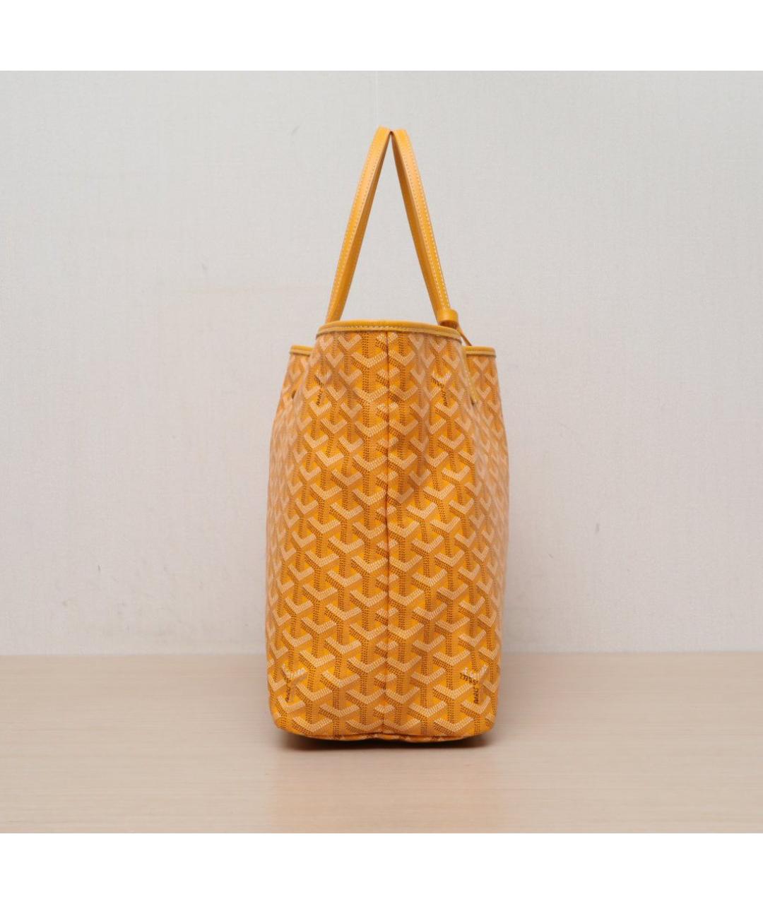 GOYARD Желтая кожаная сумка через плечо, фото 5