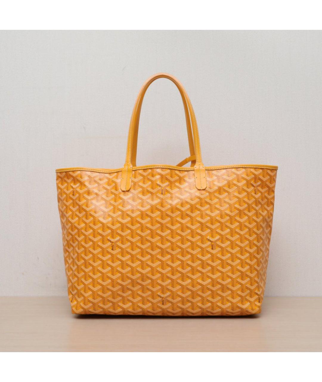 GOYARD Желтая кожаная сумка через плечо, фото 2