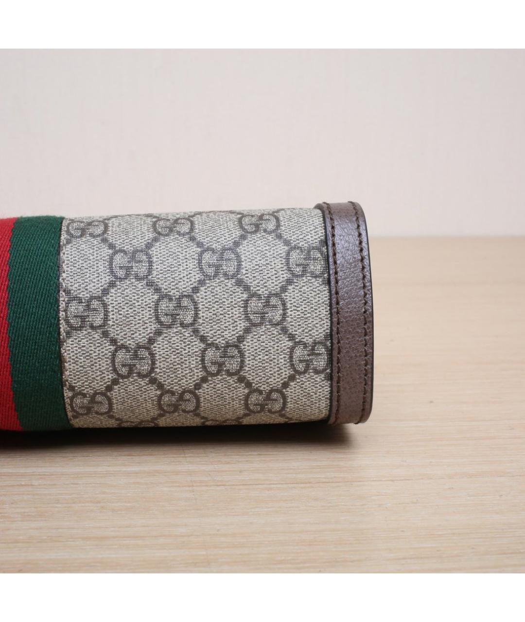 GUCCI Коричневая тканевая сумка через плечо, фото 9