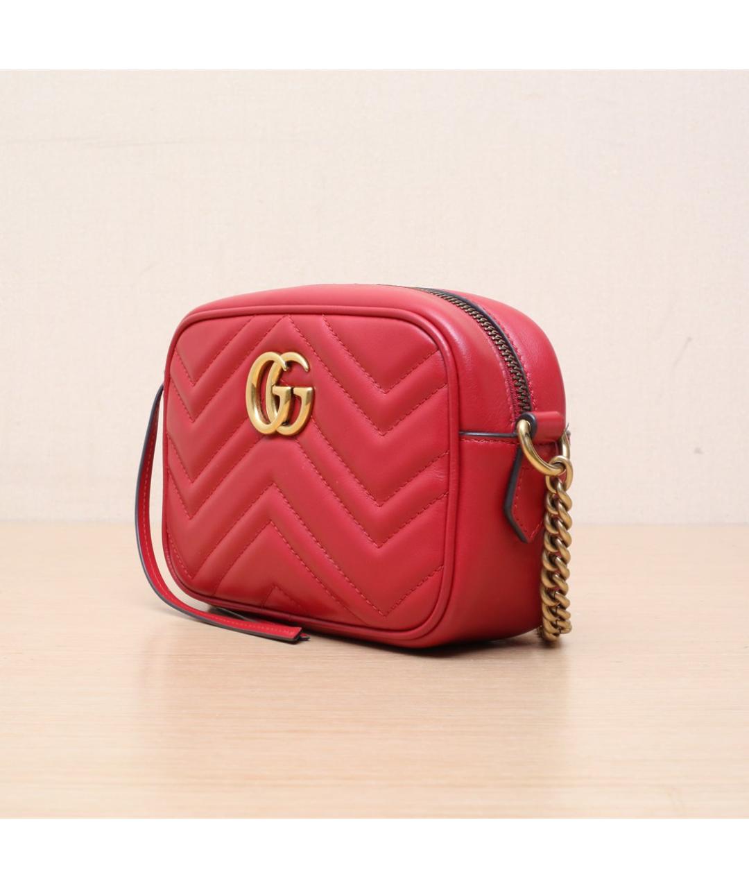 GUCCI Красная кожаная сумка через плечо, фото 4