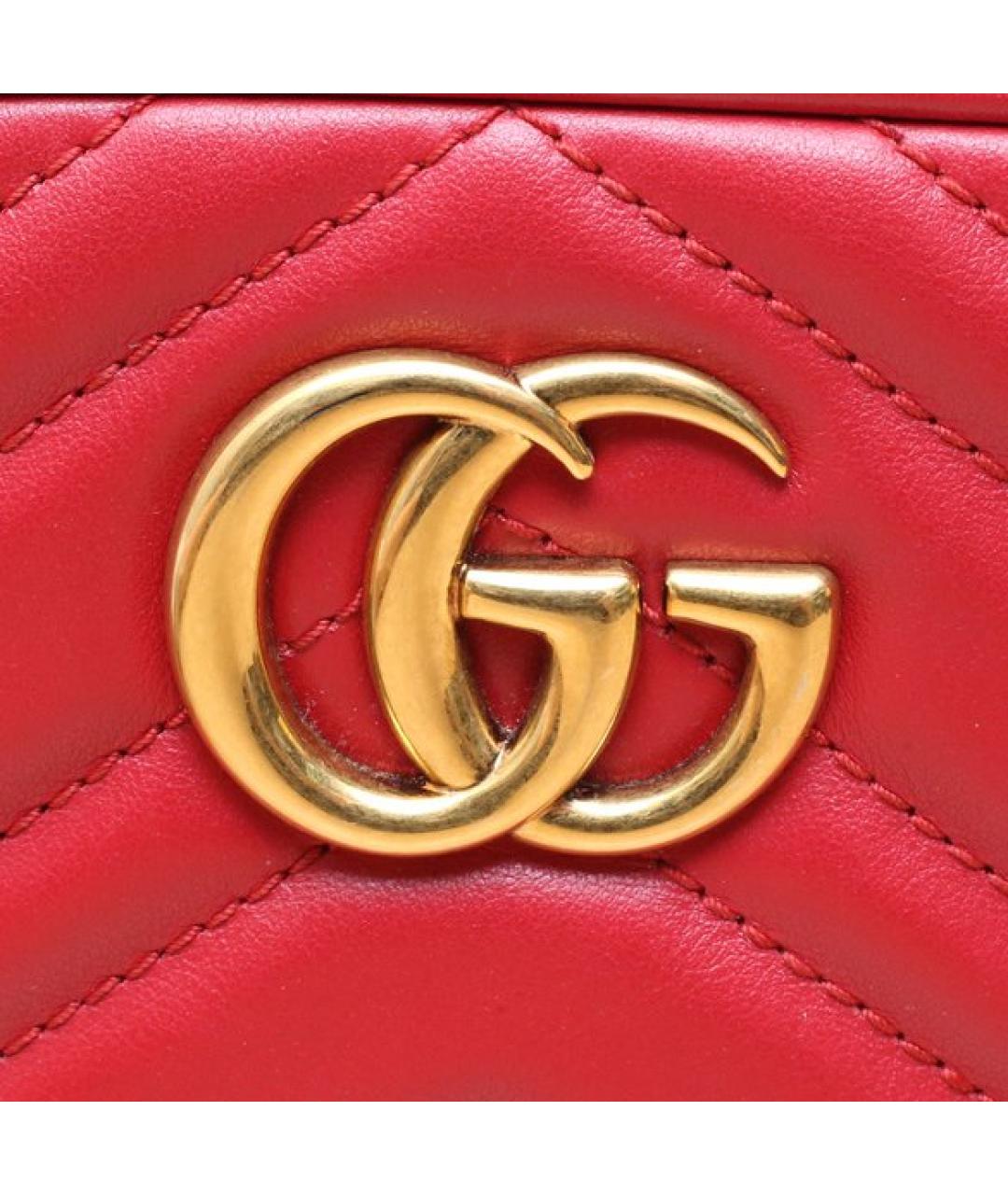 GUCCI Красная кожаная сумка через плечо, фото 8