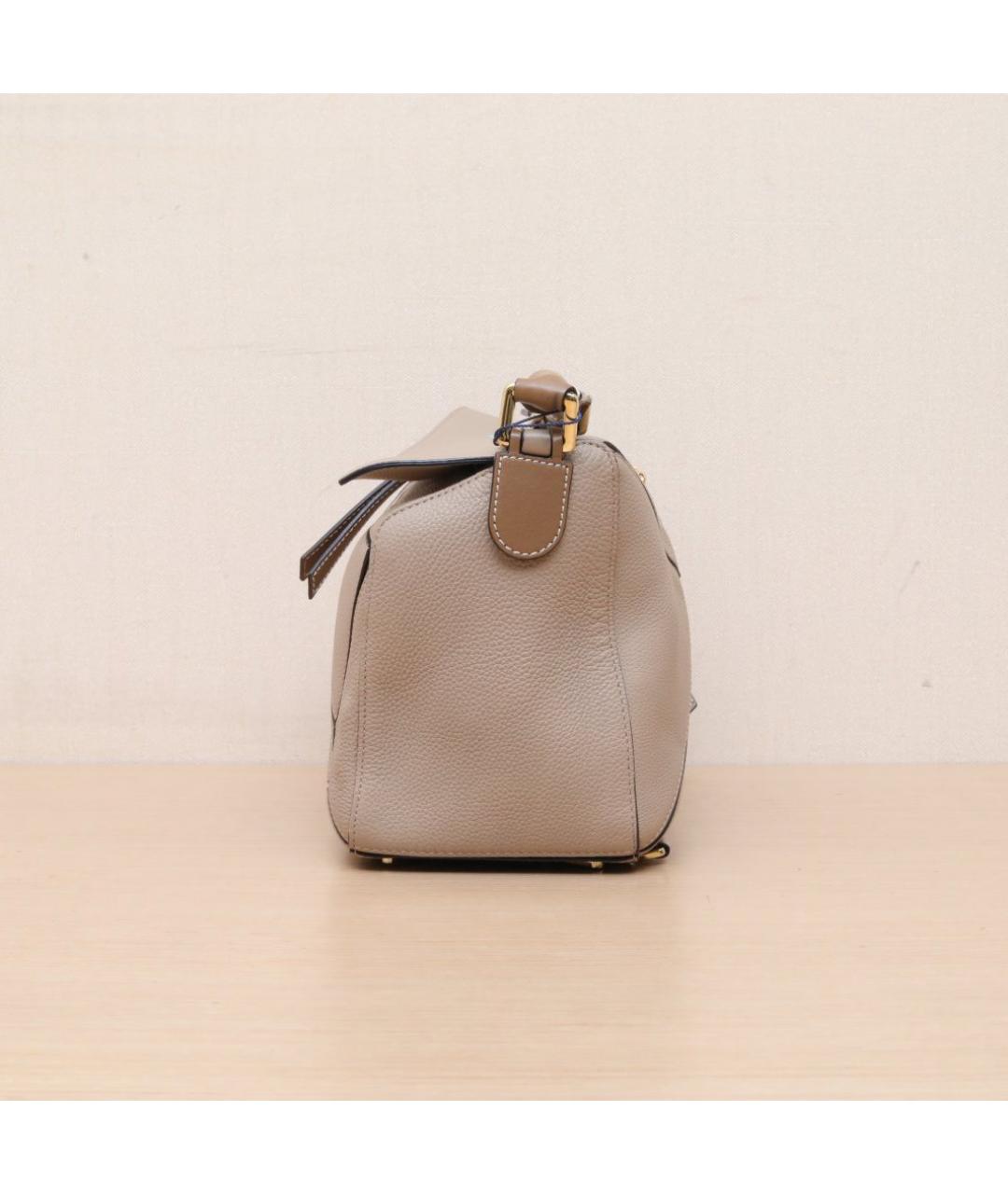 LOEWE Бежевая кожаная сумка через плечо, фото 5