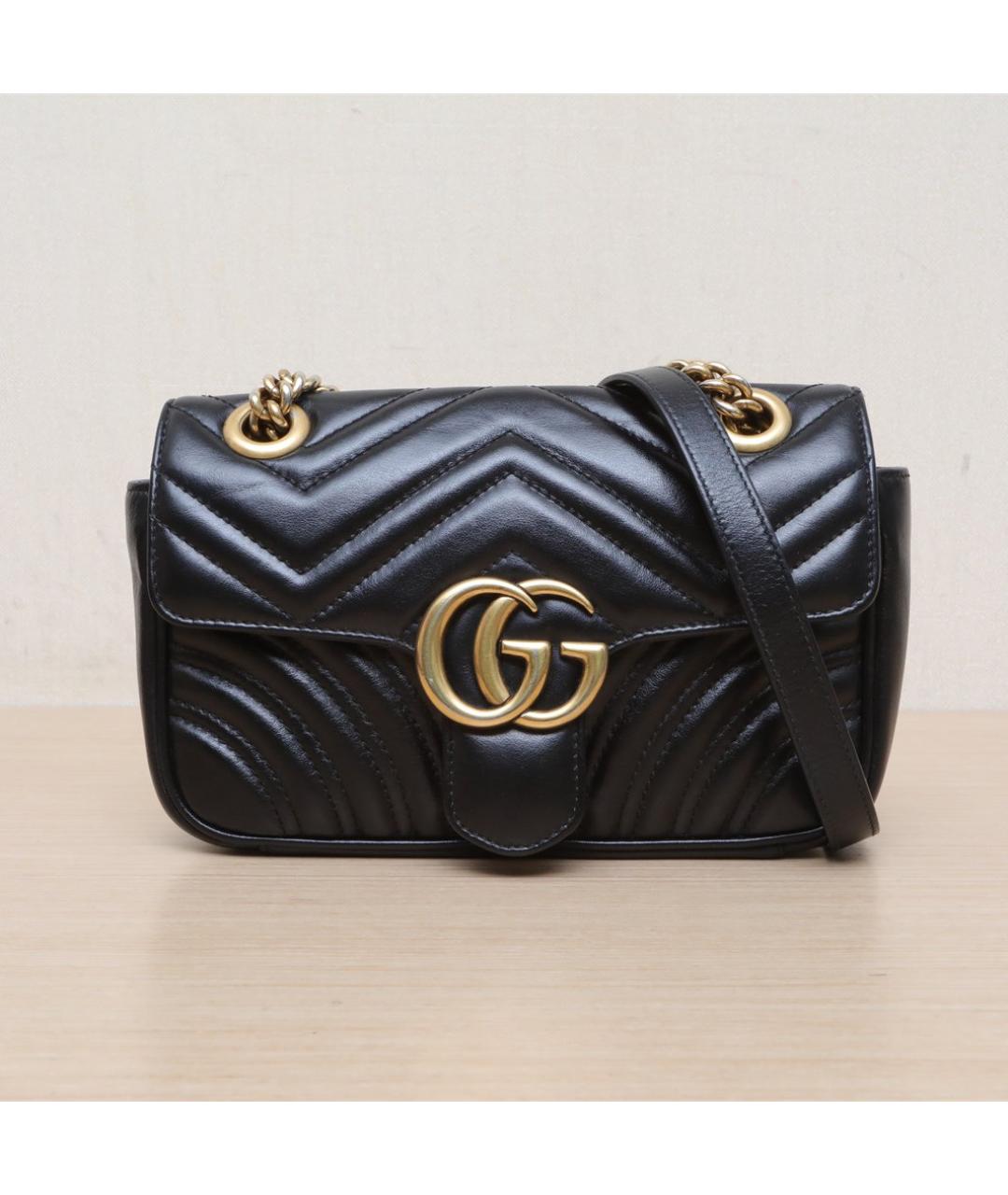 GUCCI Черная кожаная сумка через плечо, фото 3