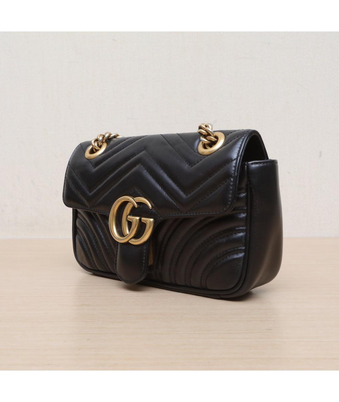 GUCCI Черная кожаная сумка через плечо, фото 4