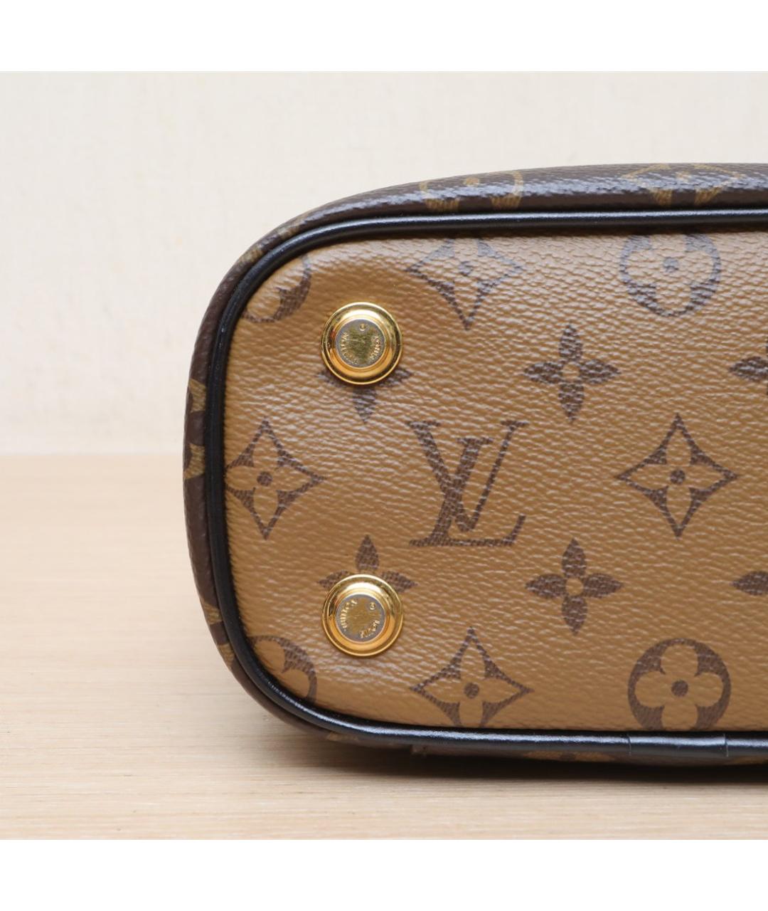 LOUIS VUITTON Коричневая кожаная сумка через плечо, фото 9
