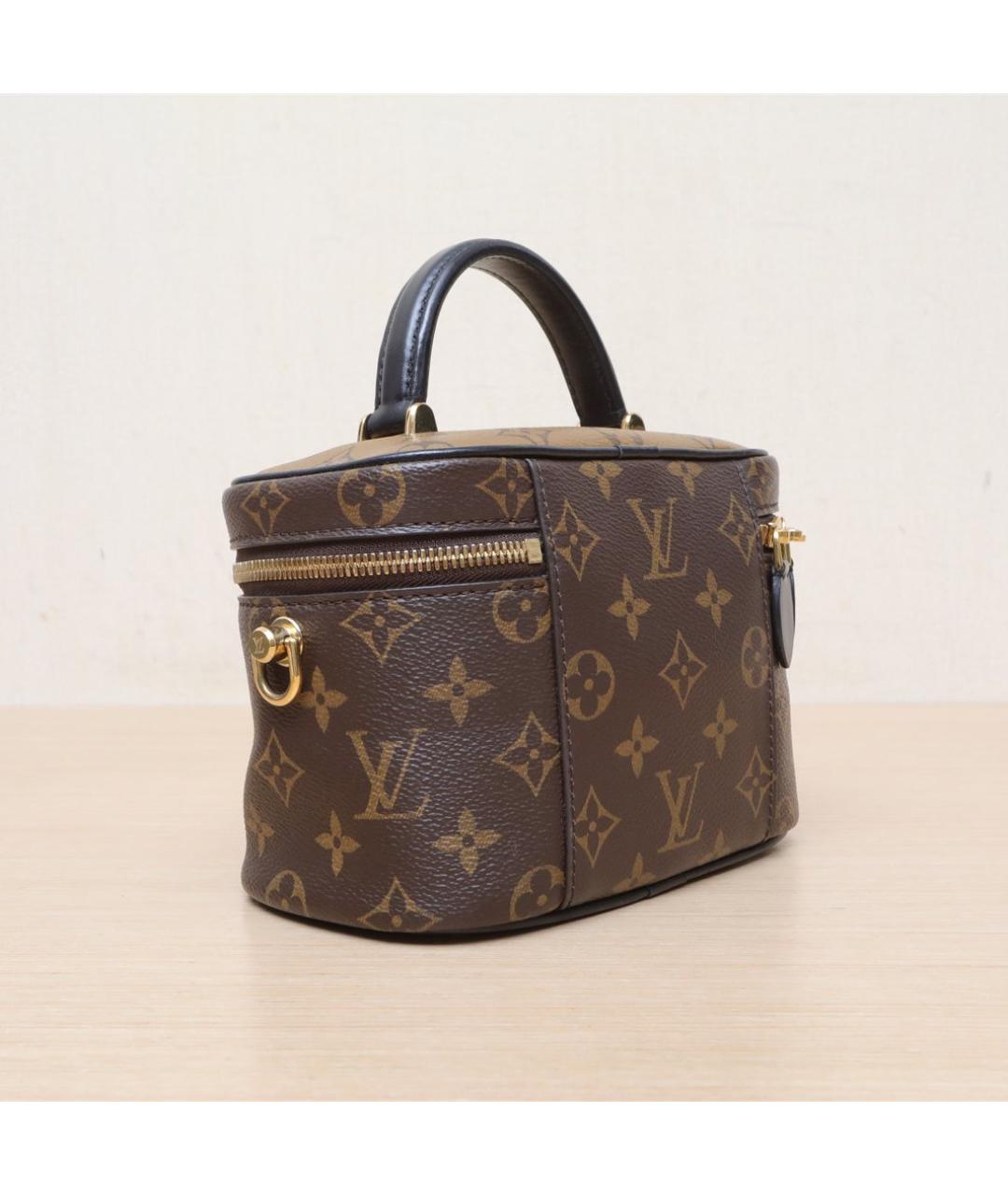 LOUIS VUITTON Коричневая кожаная сумка через плечо, фото 6