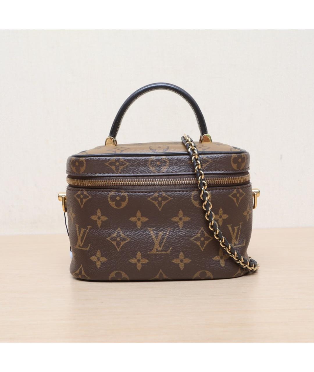 LOUIS VUITTON Коричневая кожаная сумка через плечо, фото 3