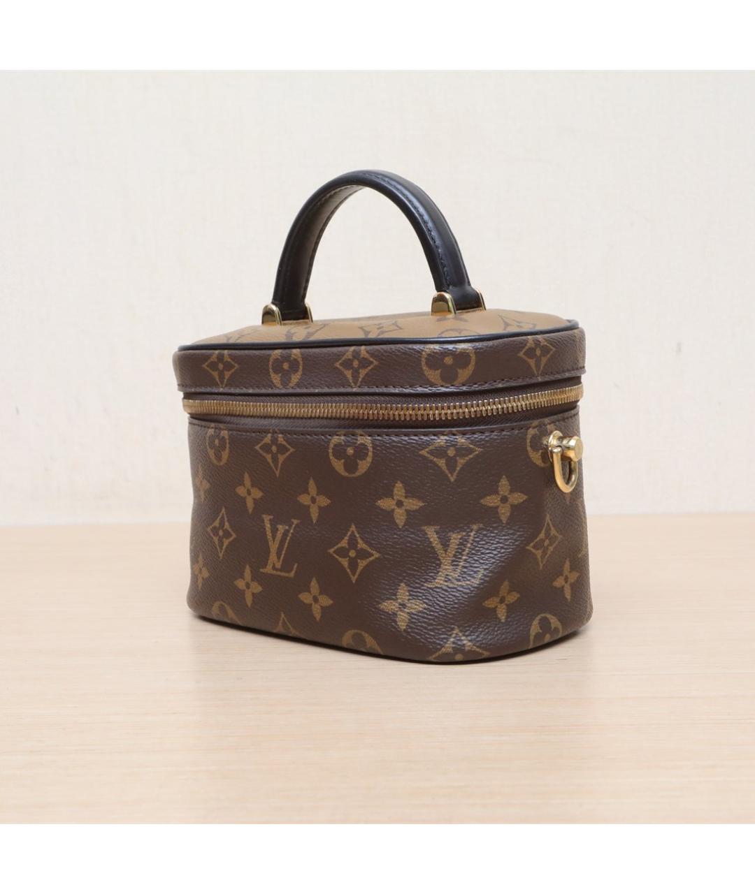 LOUIS VUITTON Коричневая кожаная сумка через плечо, фото 4