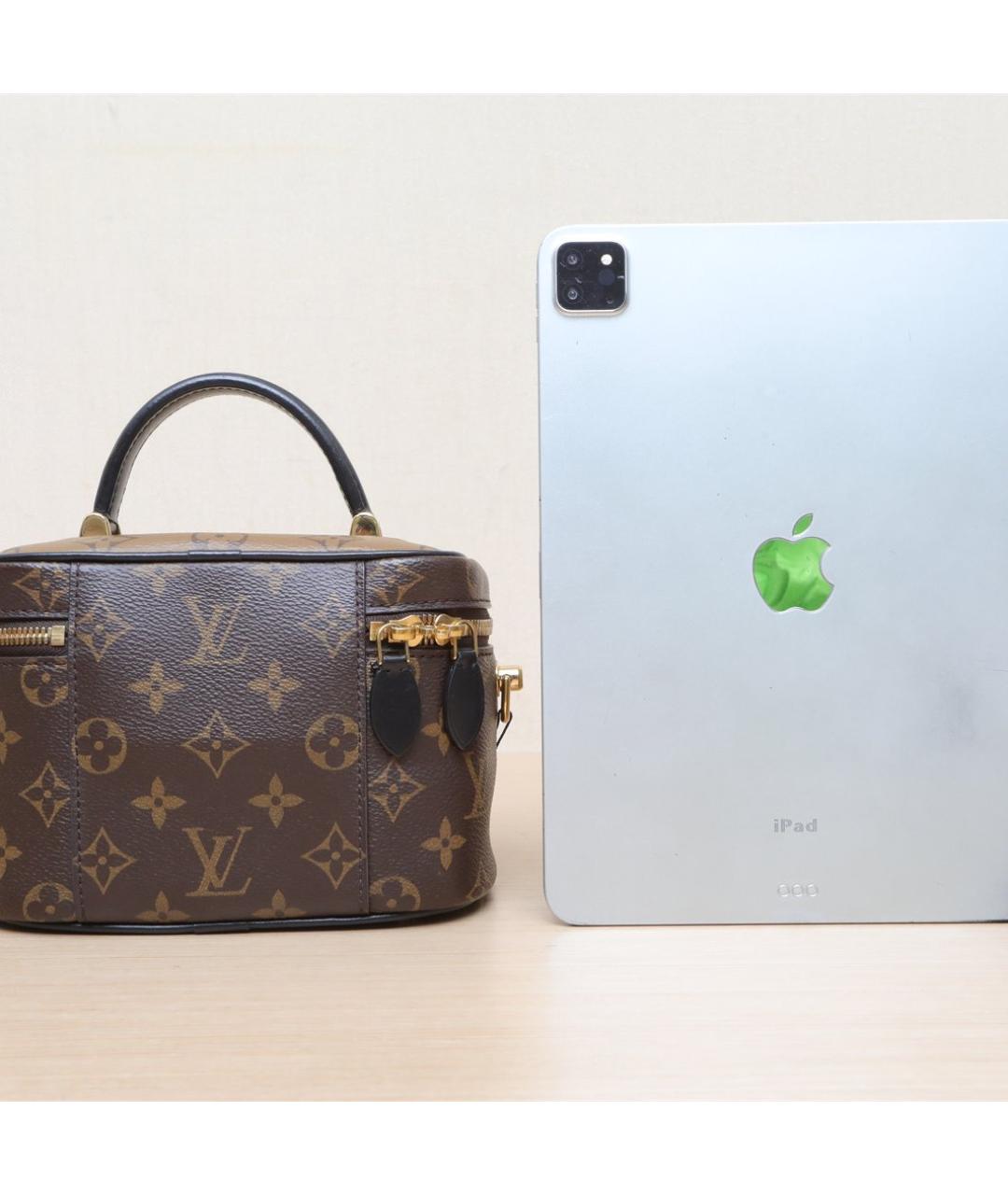 LOUIS VUITTON Коричневая кожаная сумка через плечо, фото 7