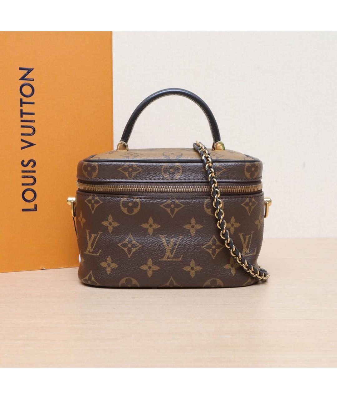 LOUIS VUITTON Коричневая кожаная сумка через плечо, фото 2