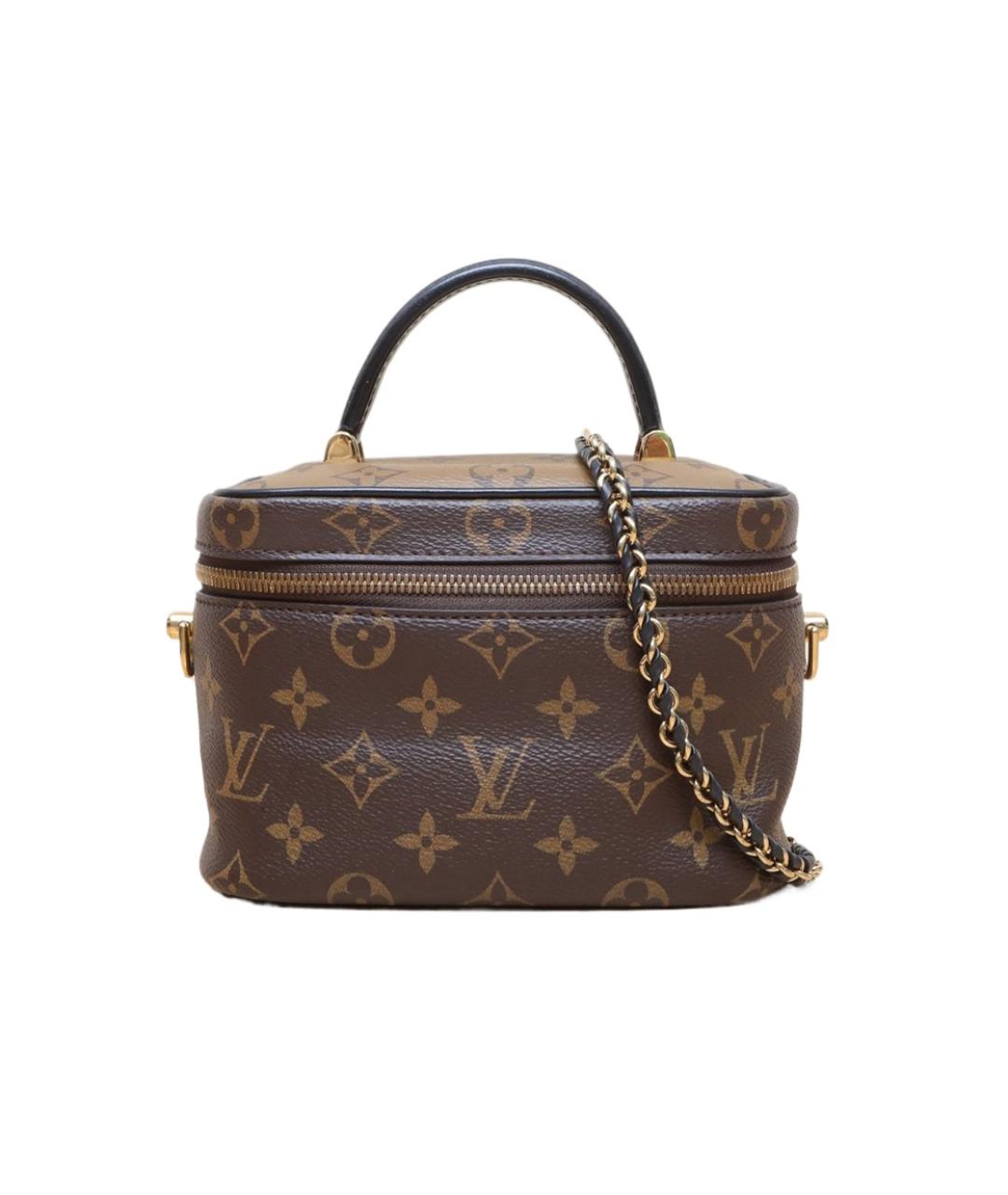 LOUIS VUITTON Коричневая кожаная сумка через плечо, фото 10