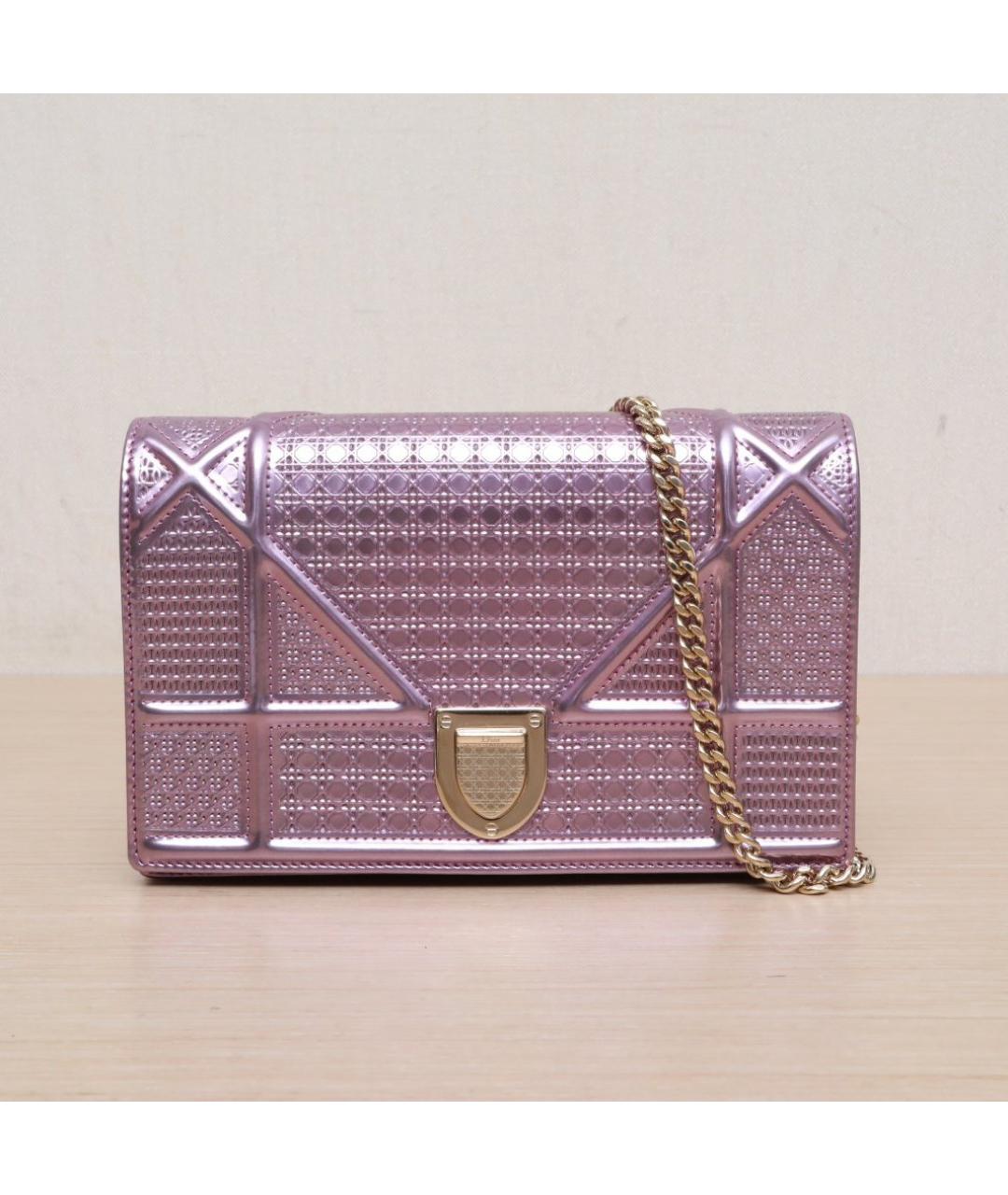 CHRISTIAN DIOR Розовая сумка через плечо из лакированной кожи, фото 3