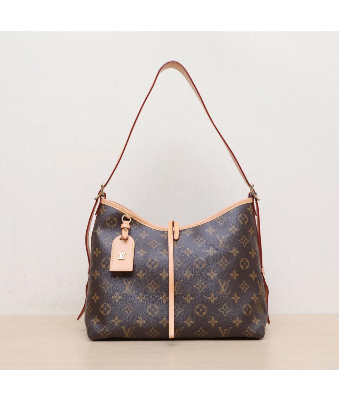 LOUIS VUITTON Коричневая кожаная сумка через плечо, фото 3