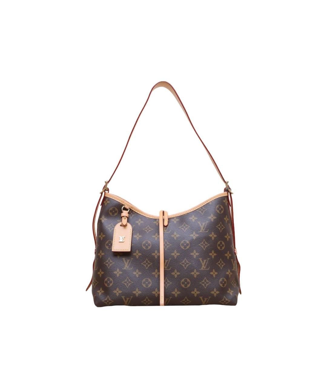 LOUIS VUITTON Коричневая кожаная сумка через плечо, фото 10