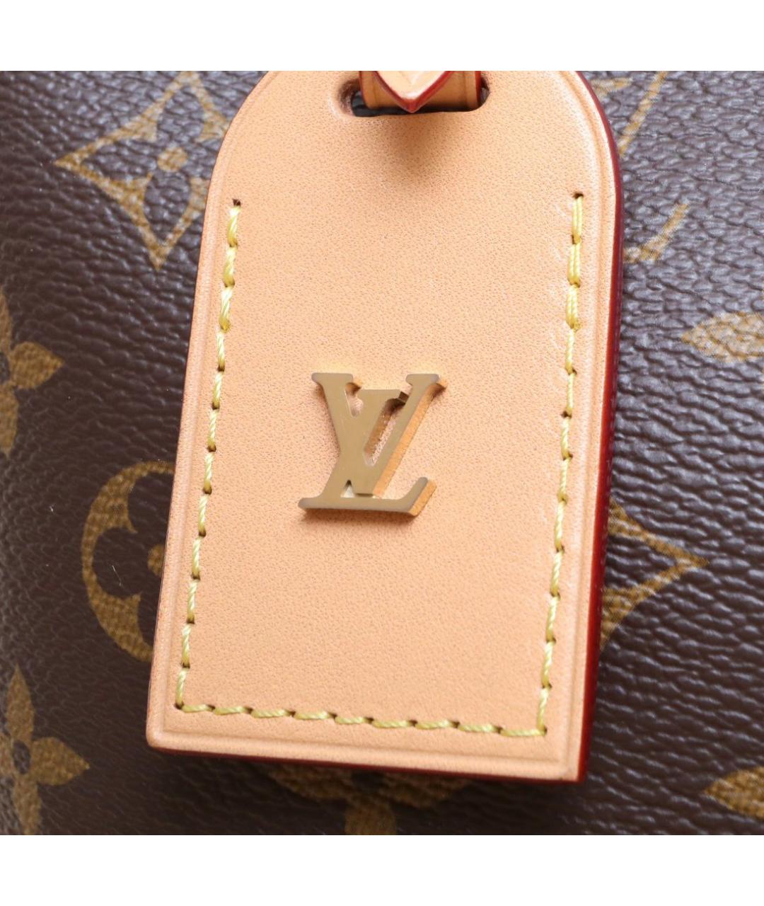 LOUIS VUITTON Коричневая кожаная сумка через плечо, фото 8