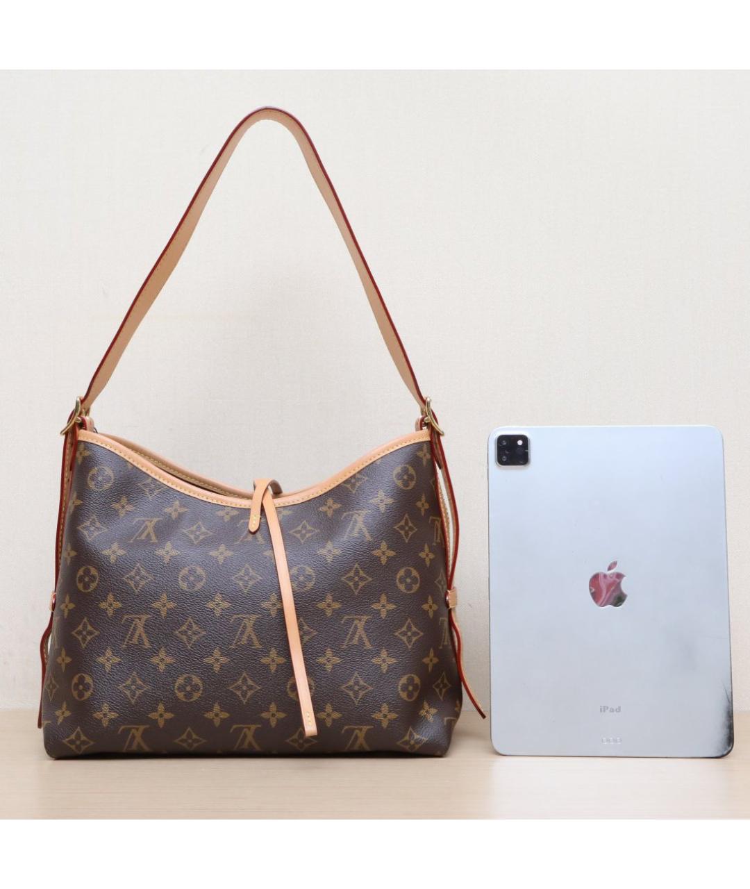 LOUIS VUITTON Коричневая кожаная сумка через плечо, фото 7
