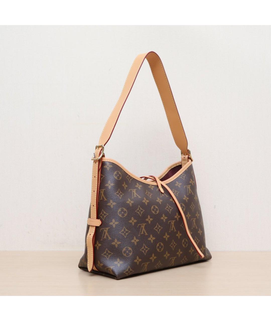LOUIS VUITTON Коричневая кожаная сумка через плечо, фото 6