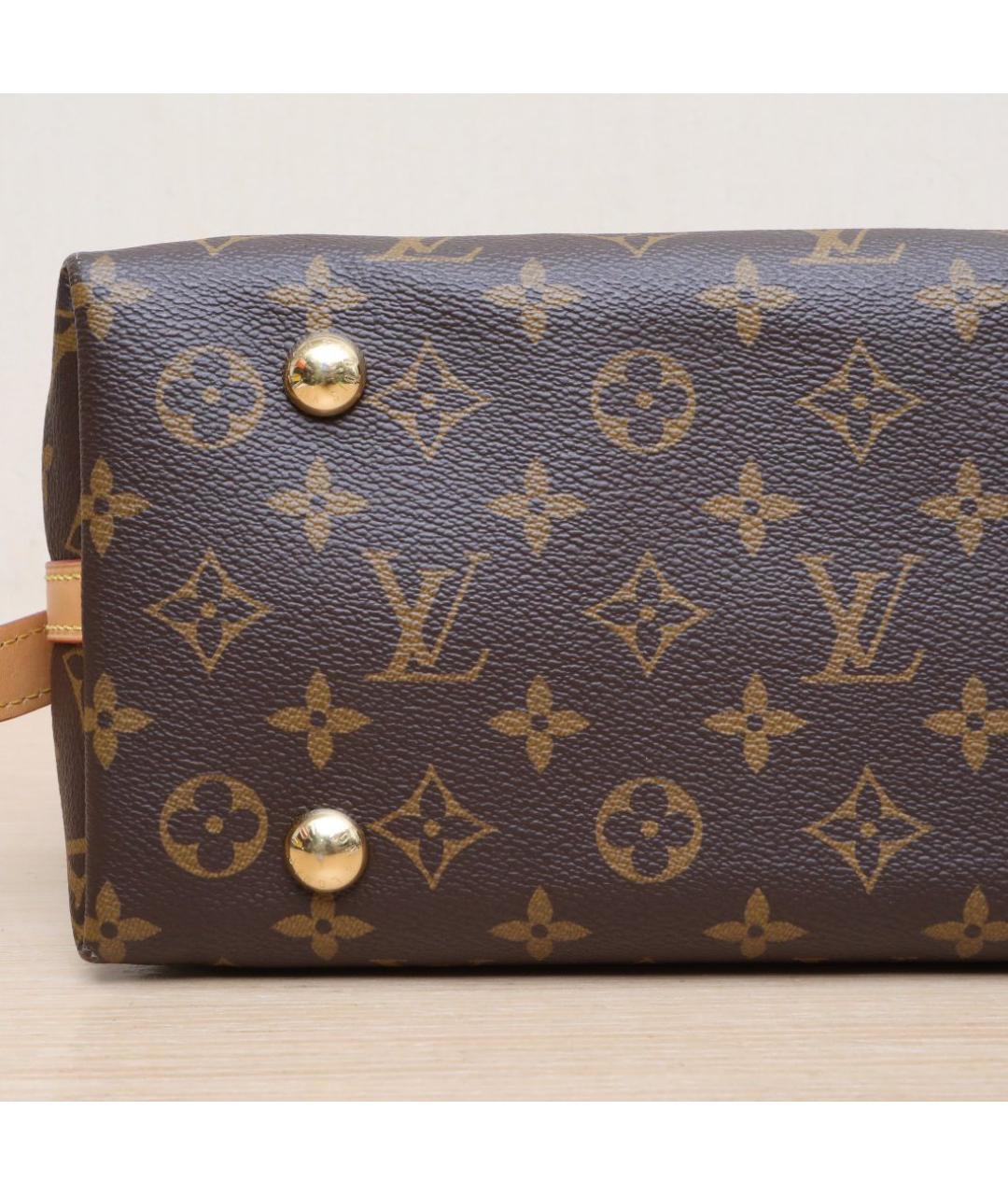 LOUIS VUITTON Коричневая кожаная сумка через плечо, фото 9