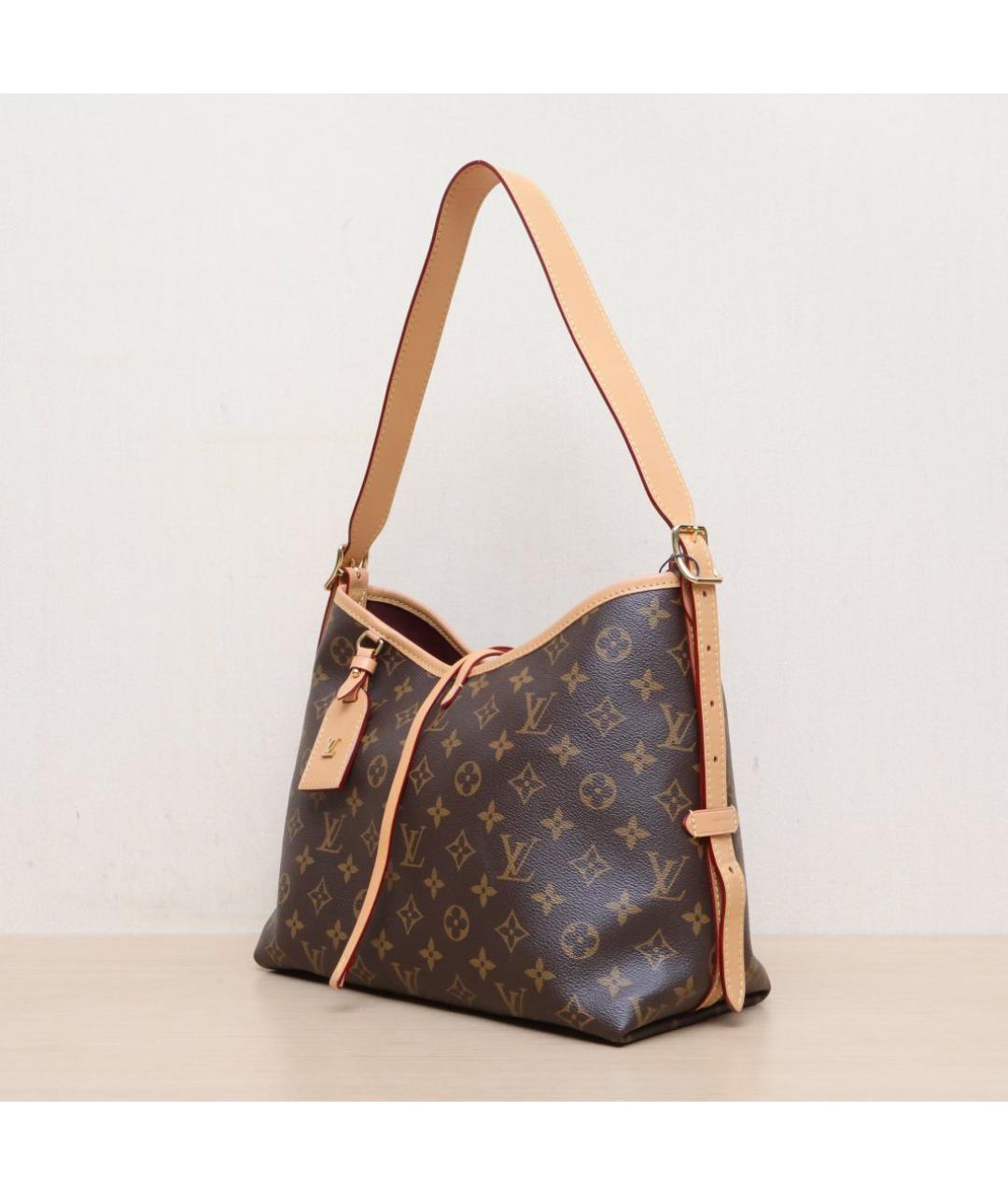 LOUIS VUITTON Коричневая кожаная сумка через плечо, фото 4