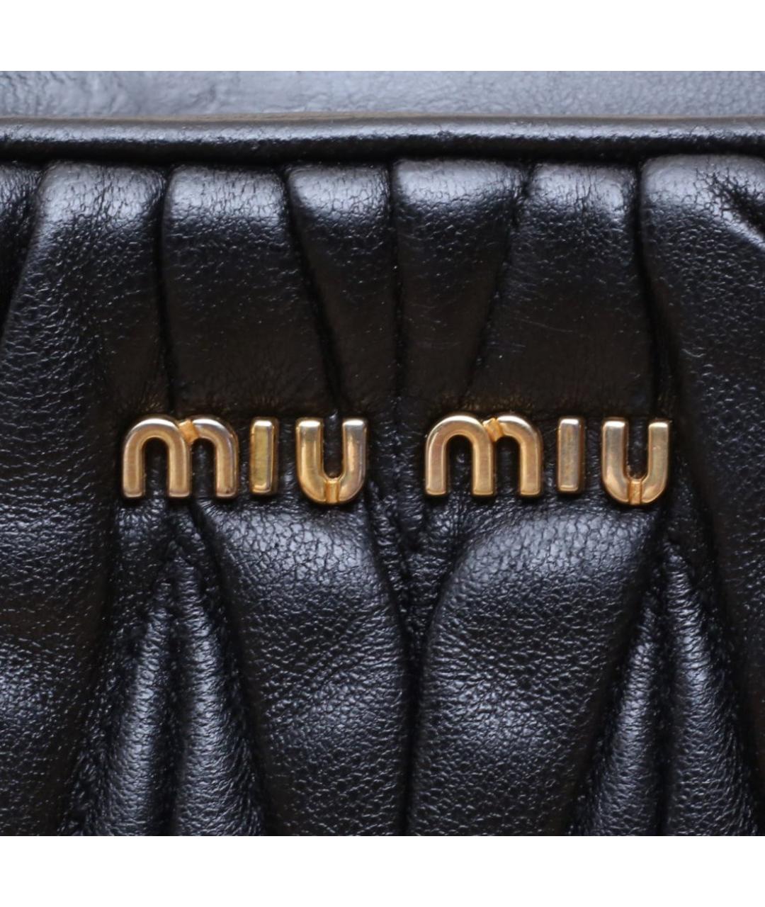 MIU MIU Черная кожаная сумка через плечо, фото 8