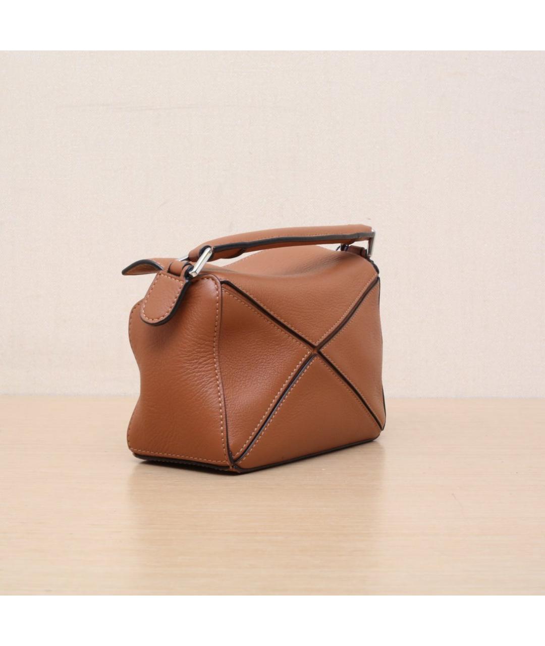 LOEWE Коричневая кожаная сумка через плечо, фото 6