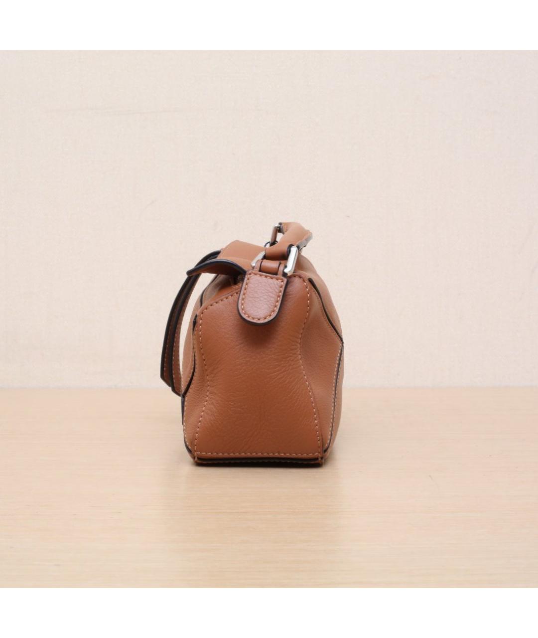 LOEWE Коричневая кожаная сумка через плечо, фото 5