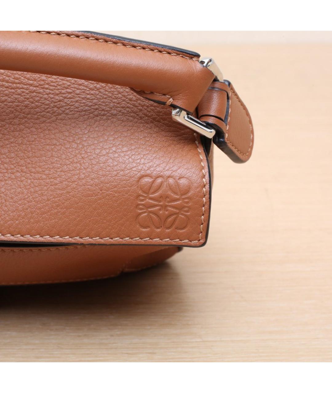 LOEWE Коричневая кожаная сумка через плечо, фото 8