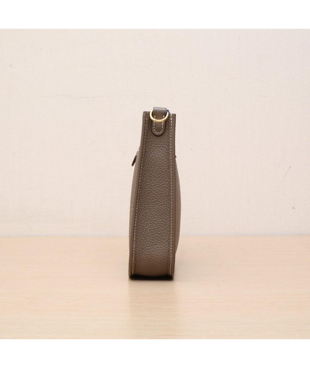 HERMES Коричневая кожаная сумка через плечо, фото 5