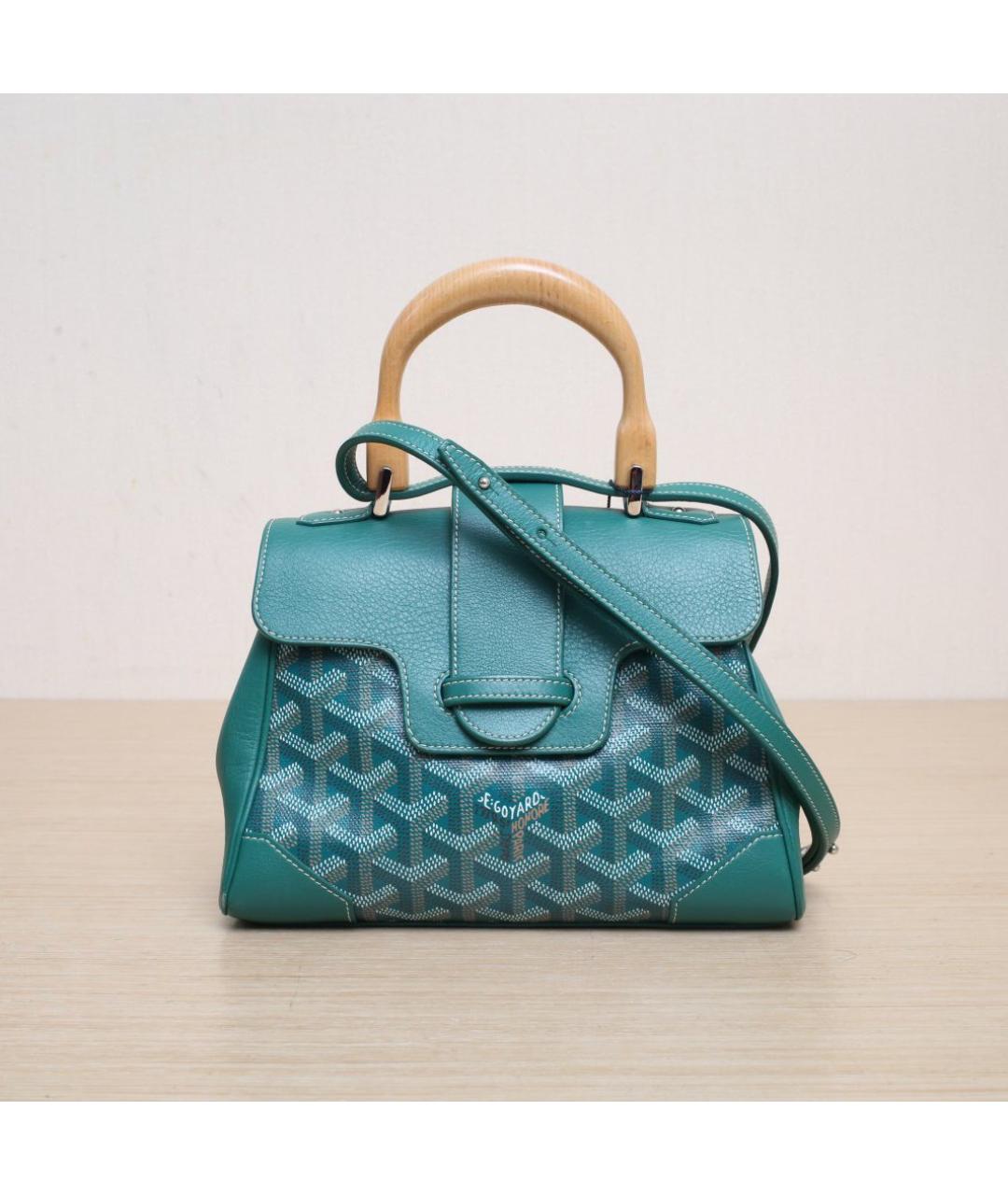 GOYARD Зеленая кожаная сумка через плечо, фото 2