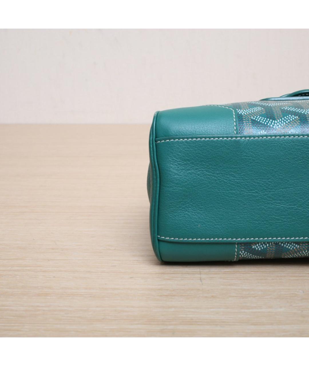 GOYARD Зеленая кожаная сумка через плечо, фото 9