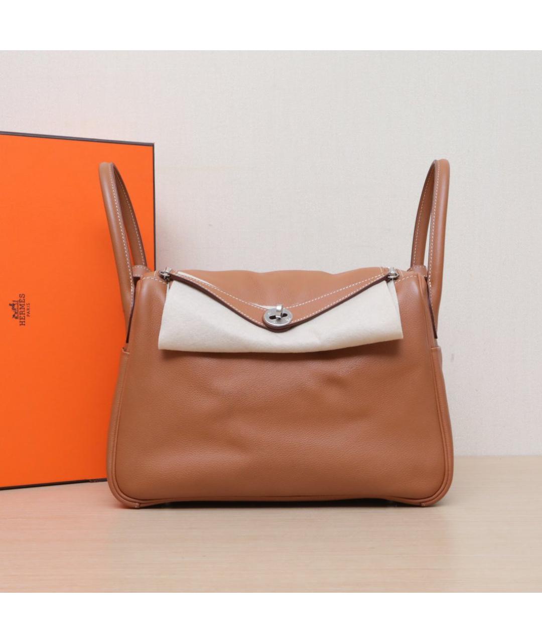 HERMES Коричневая кожаная сумка через плечо, фото 2
