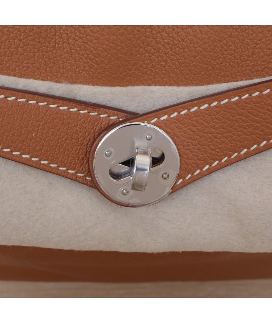 HERMES Коричневая кожаная сумка через плечо, фото 8
