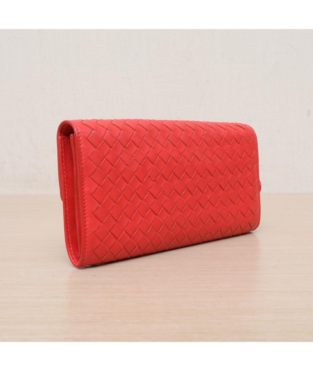 BOTTEGA VENETA Оранжевый кожаный кошелек, фото 6