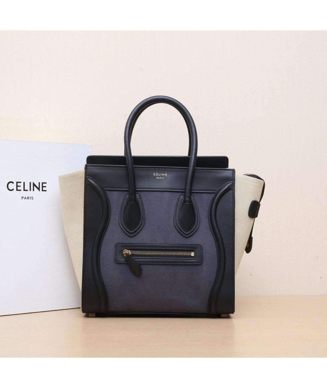 CELINE Черная кожаная сумка через плечо, фото 2