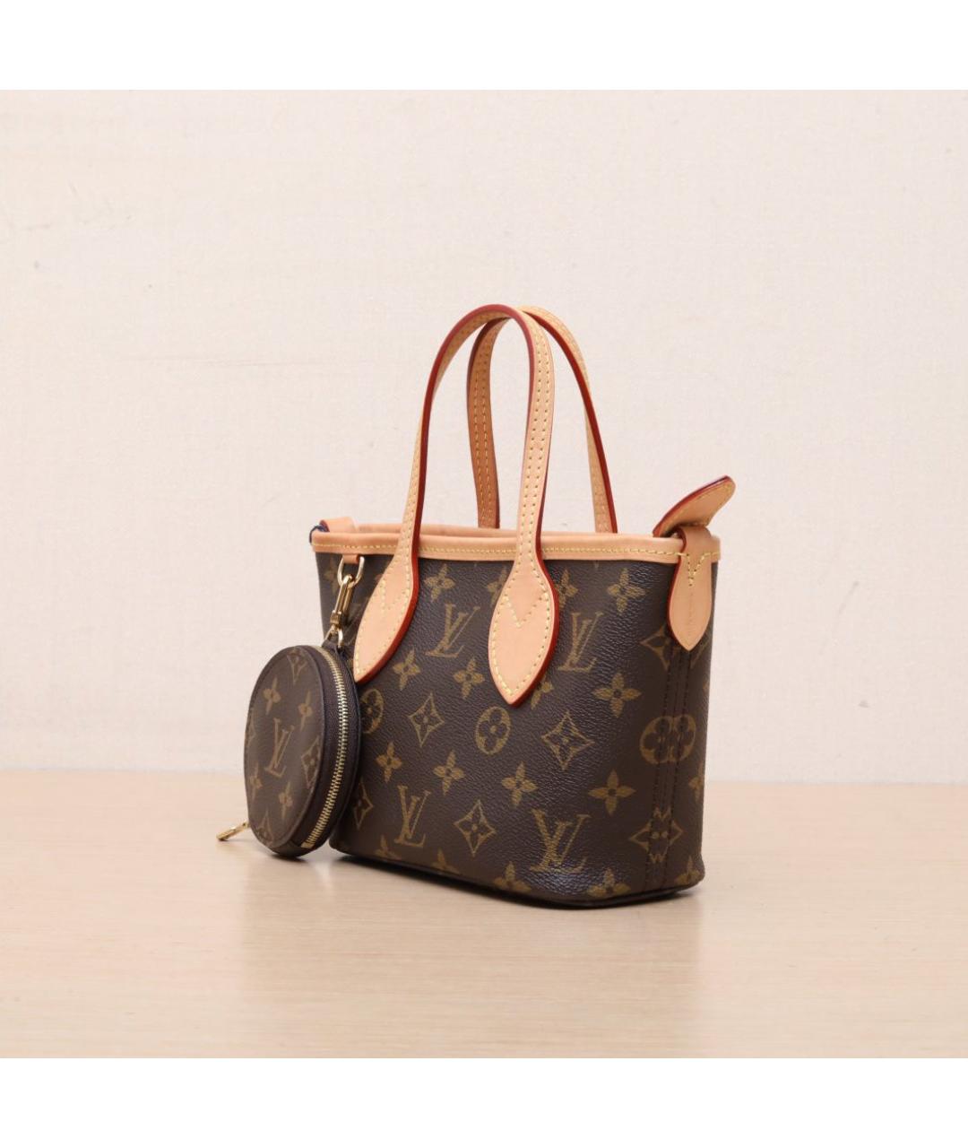 LOUIS VUITTON Коричневая кожаная сумка через плечо, фото 4