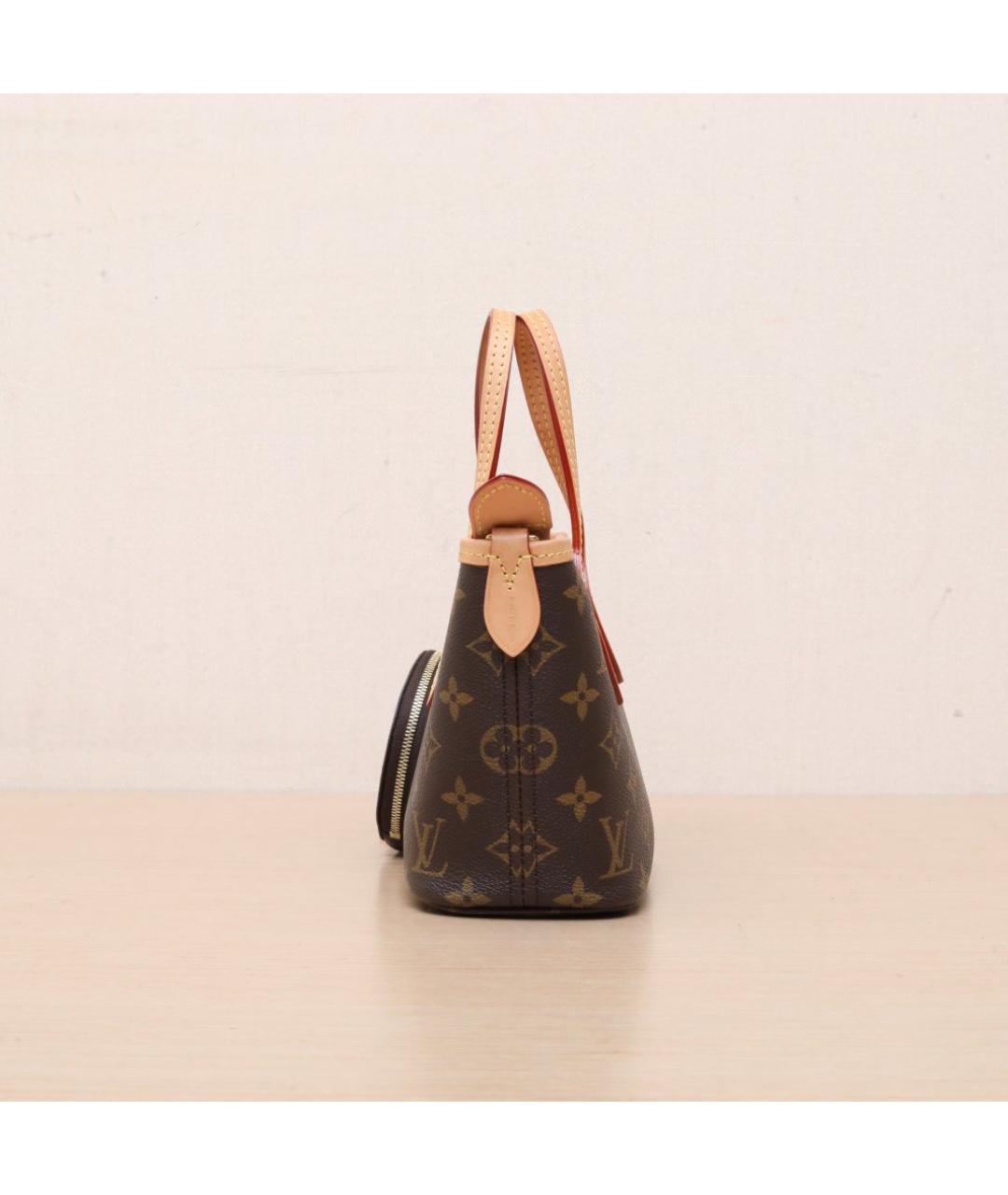 LOUIS VUITTON Коричневая кожаная сумка через плечо, фото 5