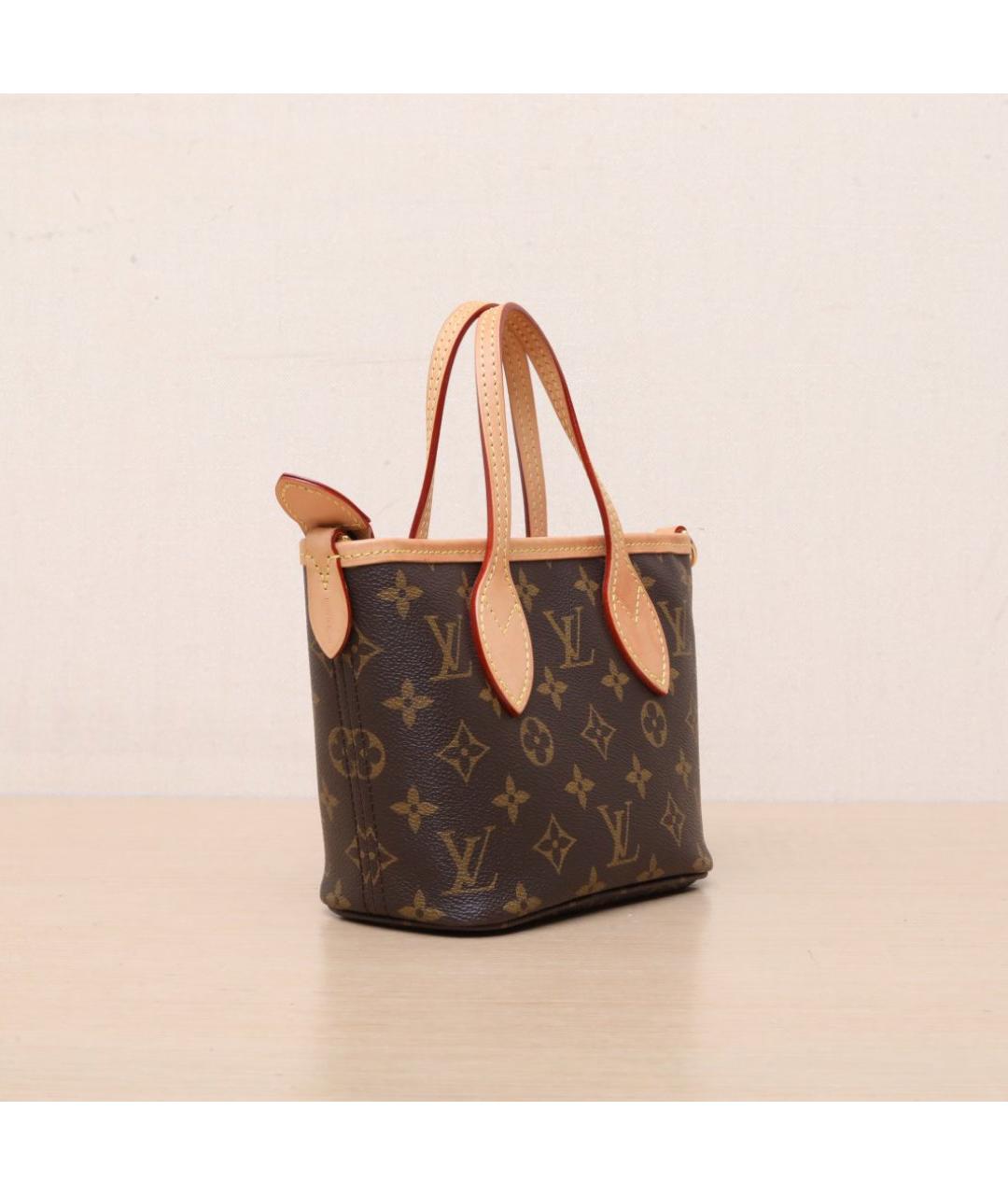 LOUIS VUITTON Коричневая кожаная сумка через плечо, фото 6