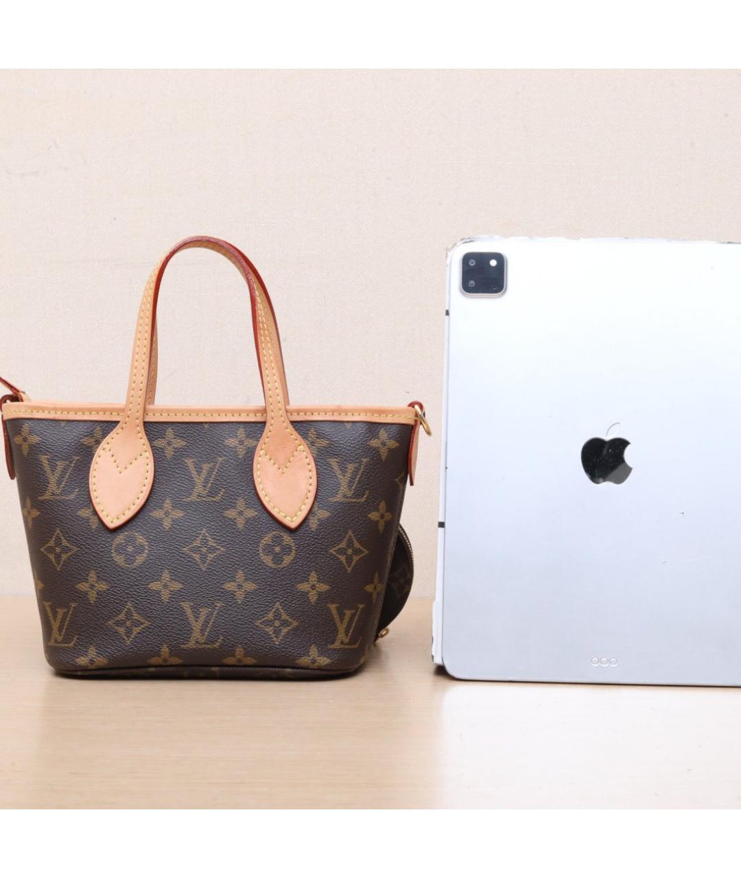 LOUIS VUITTON Коричневая кожаная сумка через плечо, фото 7