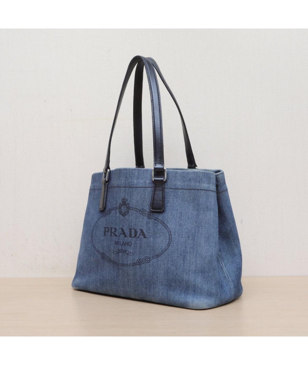 PRADA Синяя деним сумка через плечо, фото 4