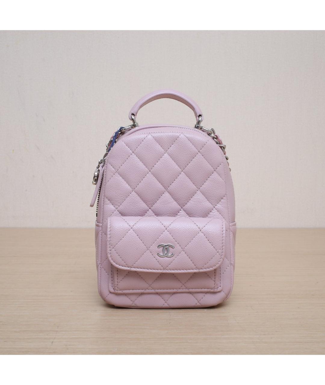 CHANEL Розовый кожаный рюкзак, фото 3