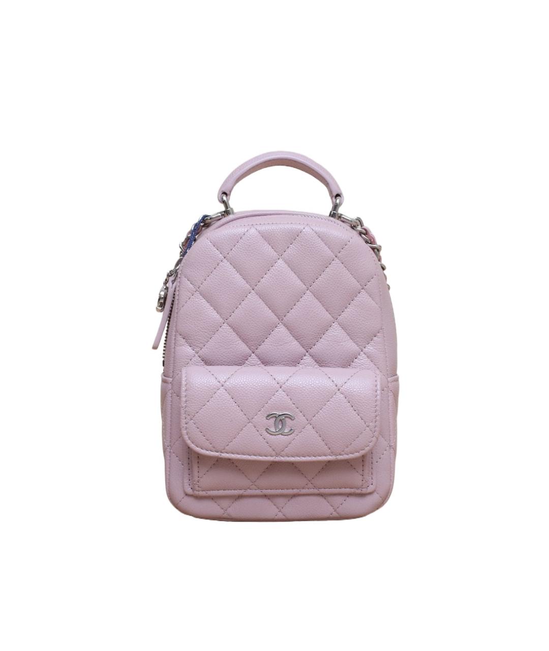 CHANEL Розовый кожаный рюкзак, фото 1