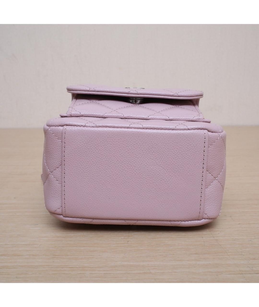 CHANEL Розовый кожаный рюкзак, фото 9